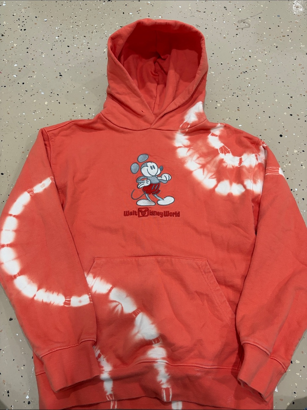 Disney Red and White Tie-Dye Mickey Mouse Hoodie
